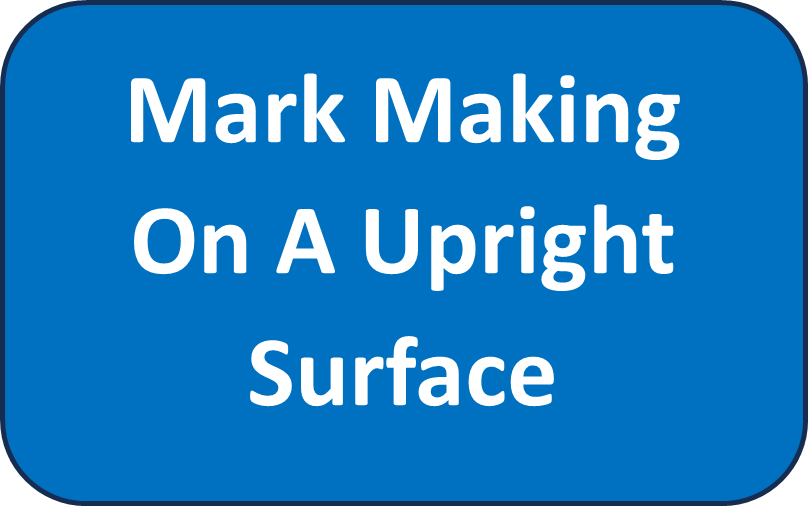 mark making on an upright surface